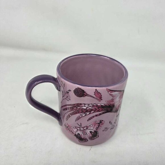 New Anthropologie Elin lilac harvest mug with birds & butterflies - Picture 4 of 8